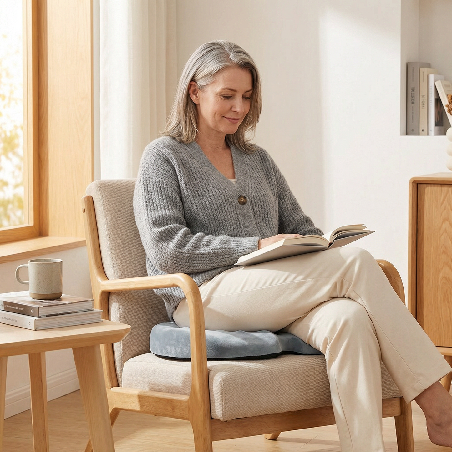Memory Foam Thickened Round Seat Cushion