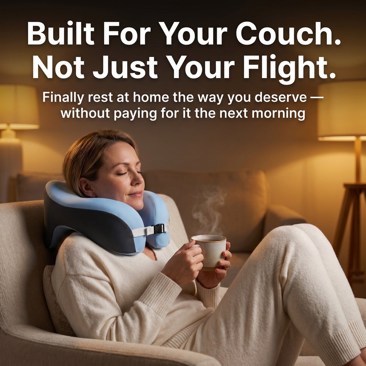 U-Shape Pure Memory Foam Neck Pillow