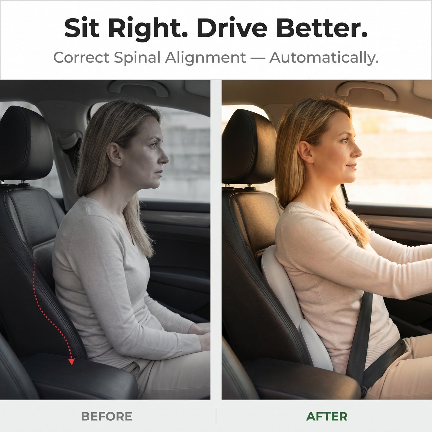 Lumbar Support Car Seat Cushion