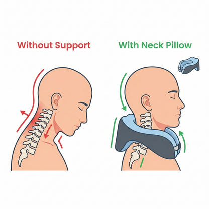 U-Shape Pure Memory Foam Neck Pillow