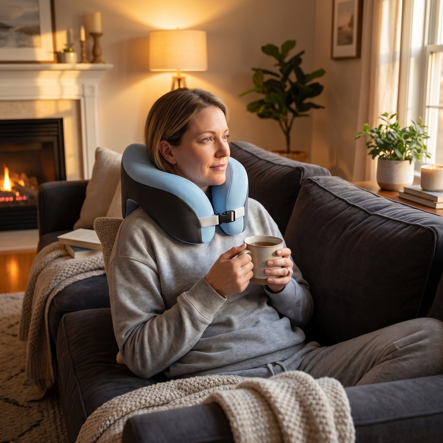 U-Shape Pure Memory Foam Neck Pillow