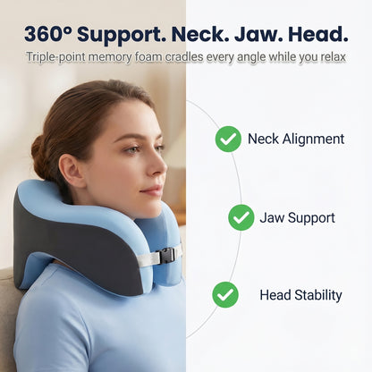 U-Shape Pure Memory Foam Neck Pillow